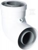 Kolano koncentryczne do systemów kominowych PP-AL 87&deg; DN60/100mm z uszczelką [EPDM] ONNLINE OLPP60/100B90